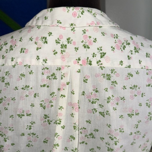 Vintage Cottagecore Floral Pin Tucked Sleeveless Blouse SZ Medium - Picture 6 of 8